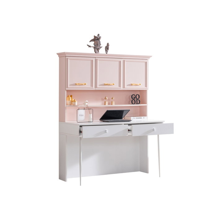 Hanah Home Escritorio de Estudio Rosa y Blanco